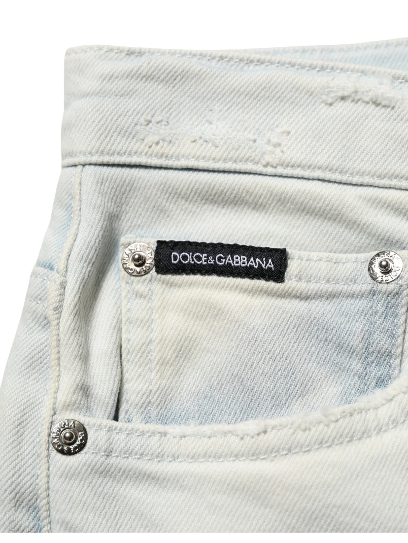 Light Blue Cotton Stretch Skinny Denim Jeans