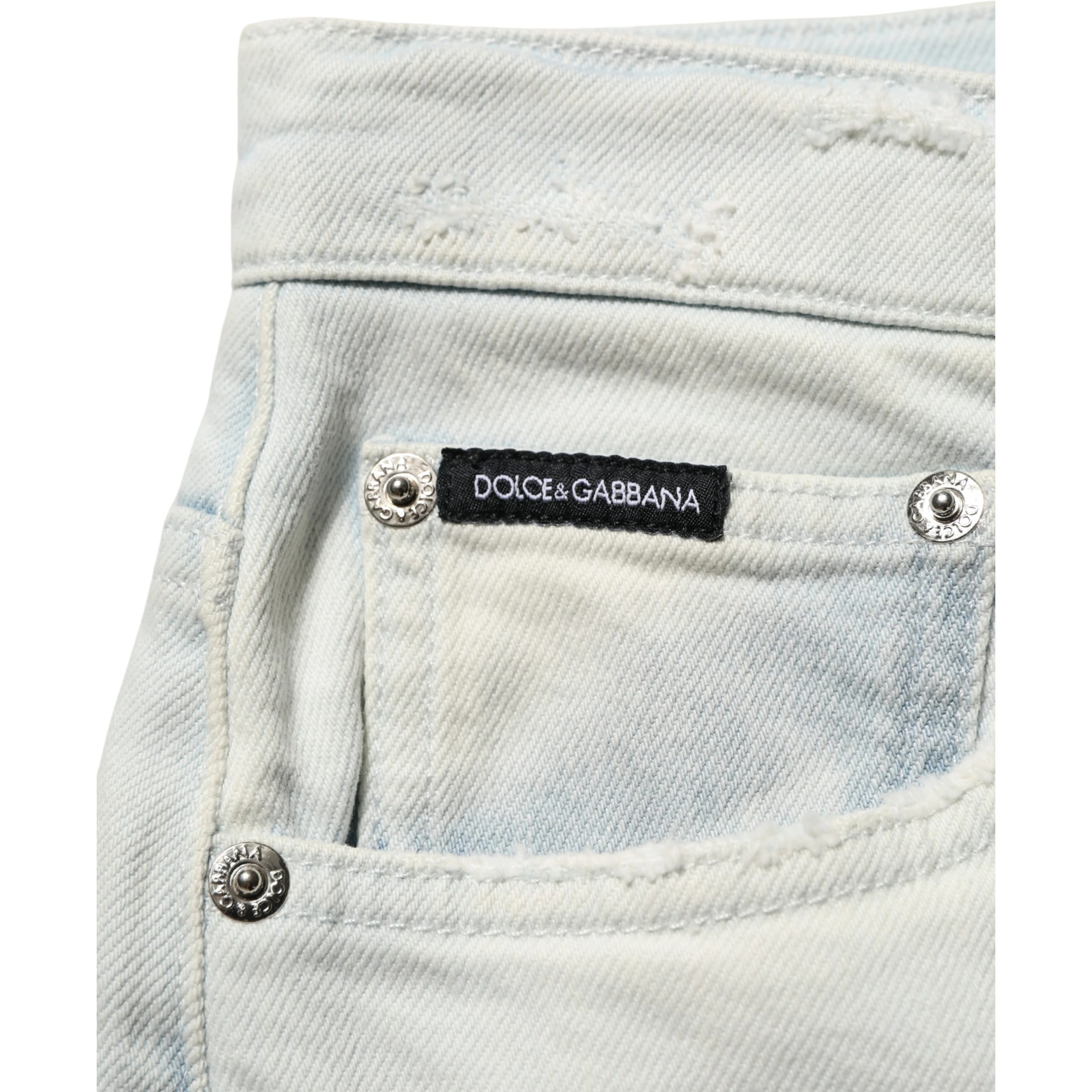 Light Blue Cotton Stretch Skinny Denim Jeans