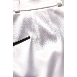 White Satin High Rise Women Hot Pants Shorts