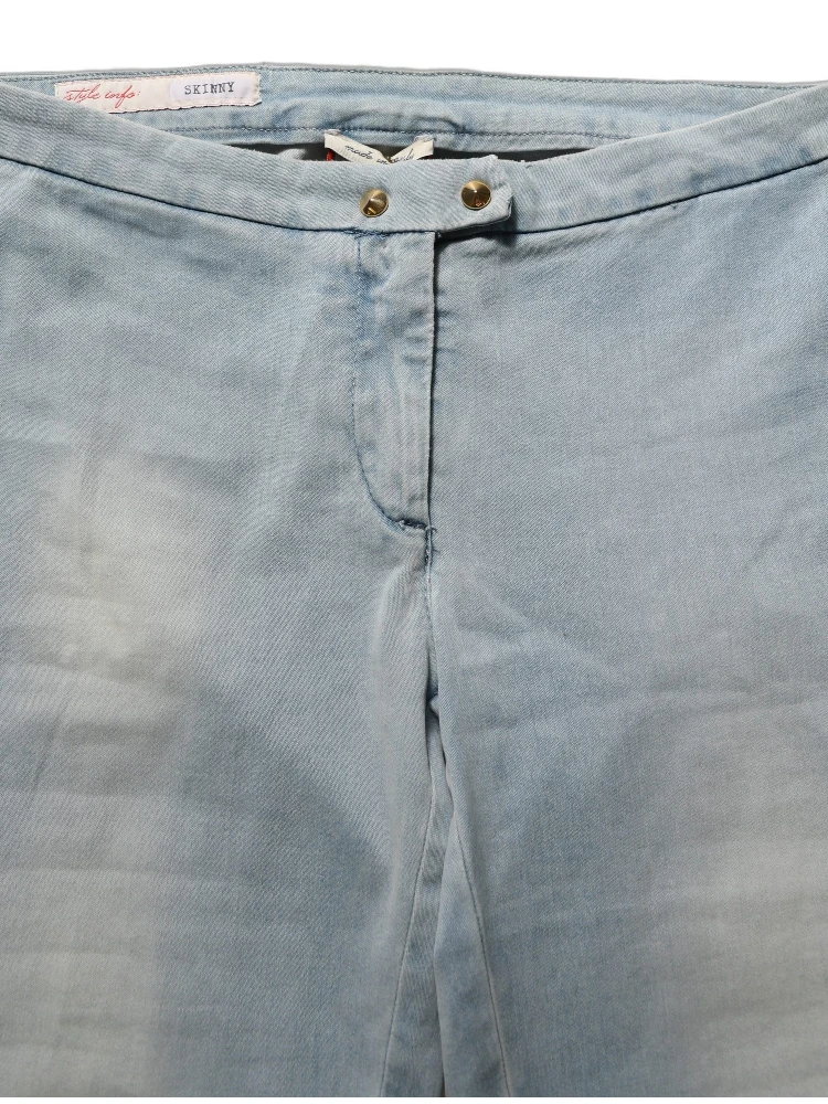 Light Blue Washed Stretch Skinny Denim Trouser Women Jeans