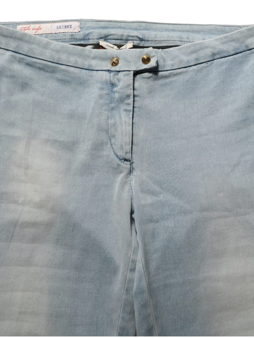 Light Blue Washed Stretch Skinny Denim Trouser Women Jeans