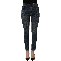 Blue Cotton Stretch Skinny Denim Trouser Jeans