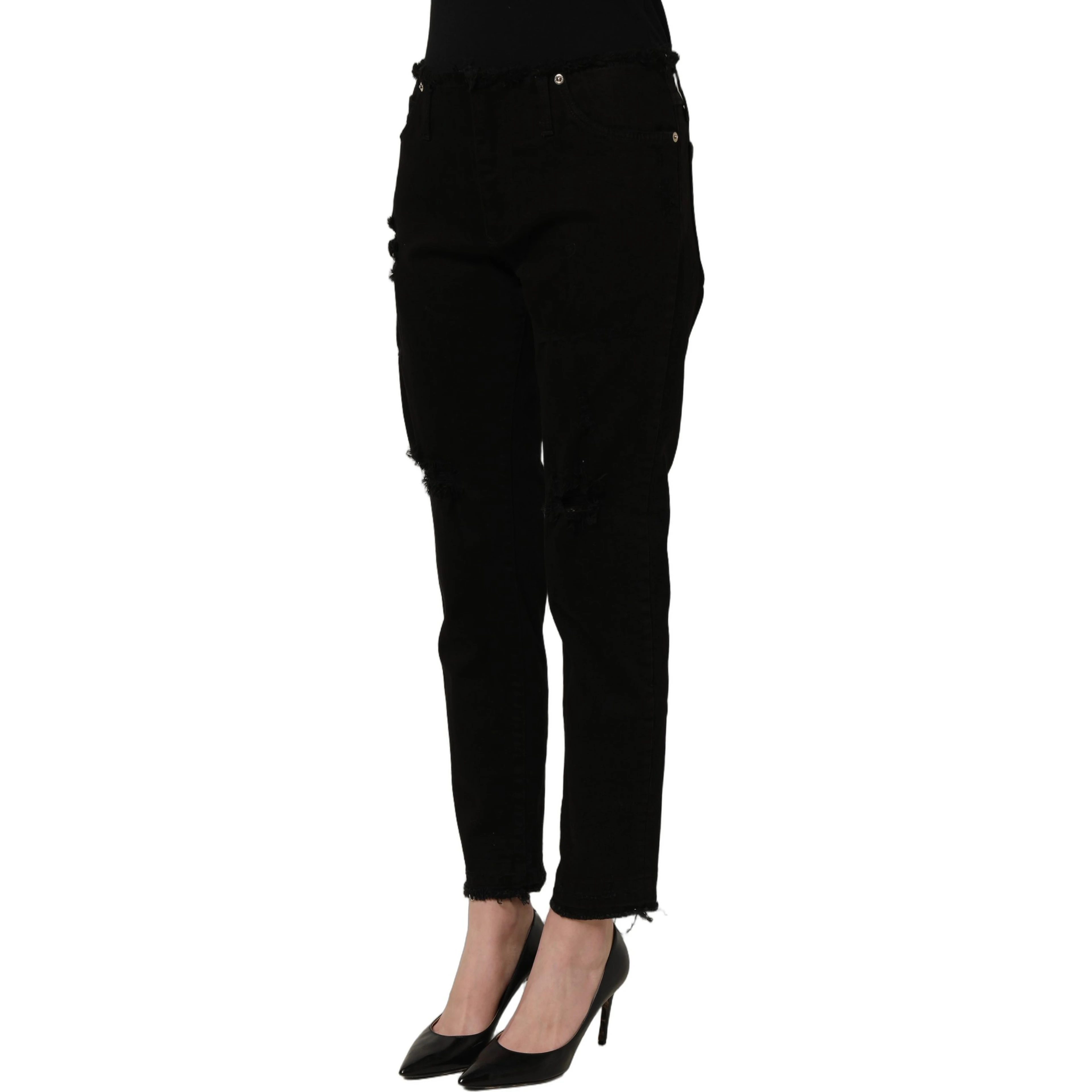 Black Cotton Skinny Denim Trouser Jeans