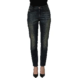 Blue Cotton Stretch Skinny Denim Jeans