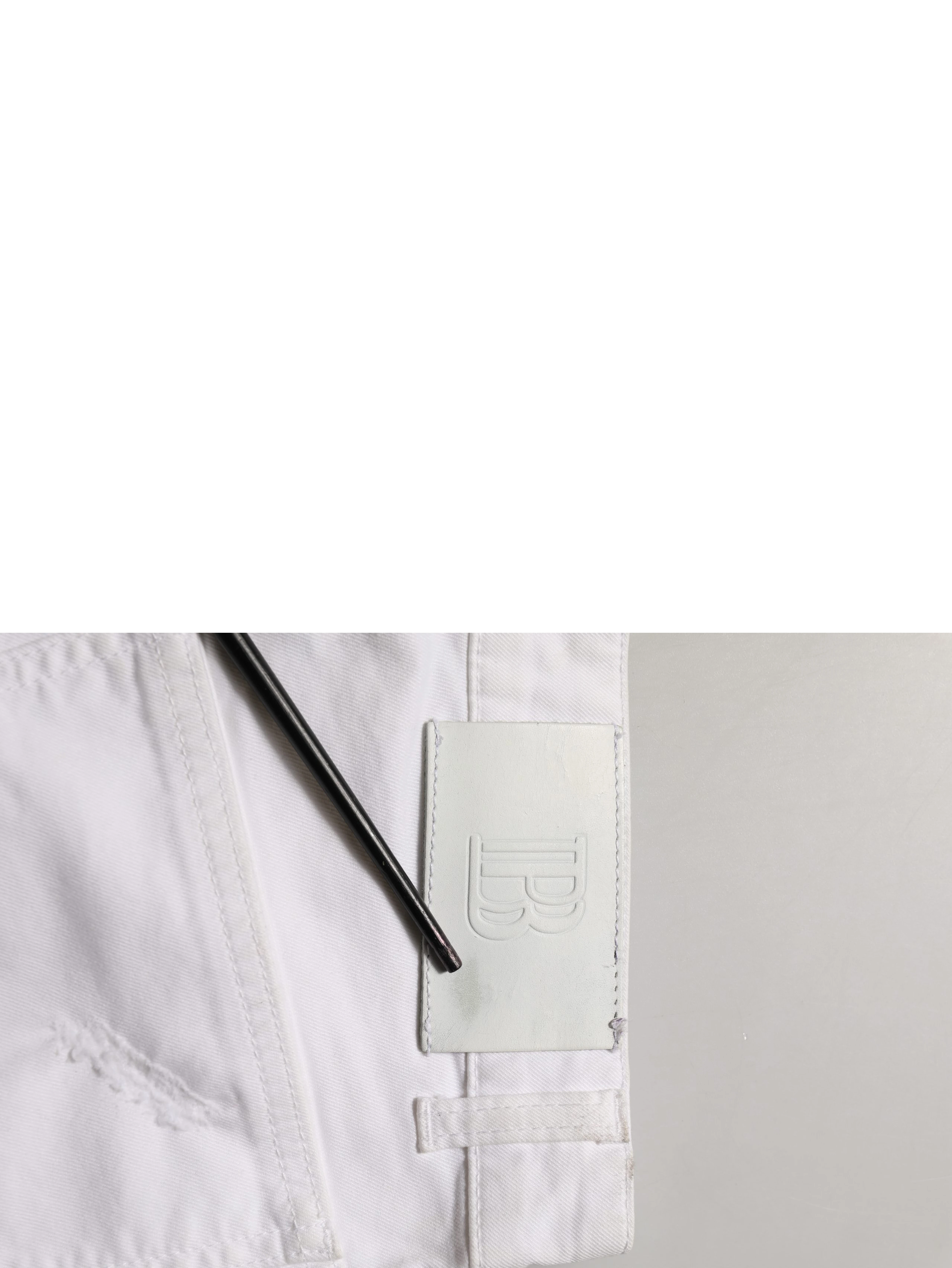 White Cotton Stretch Skinny Denim Trouser Jeans