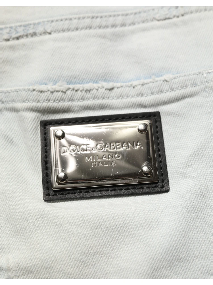 Light Blue Cotton Stretch Skinny Denim Jeans alternative