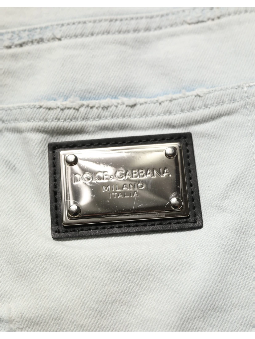 Light Blue Cotton Stretch Skinny Denim Jeans
