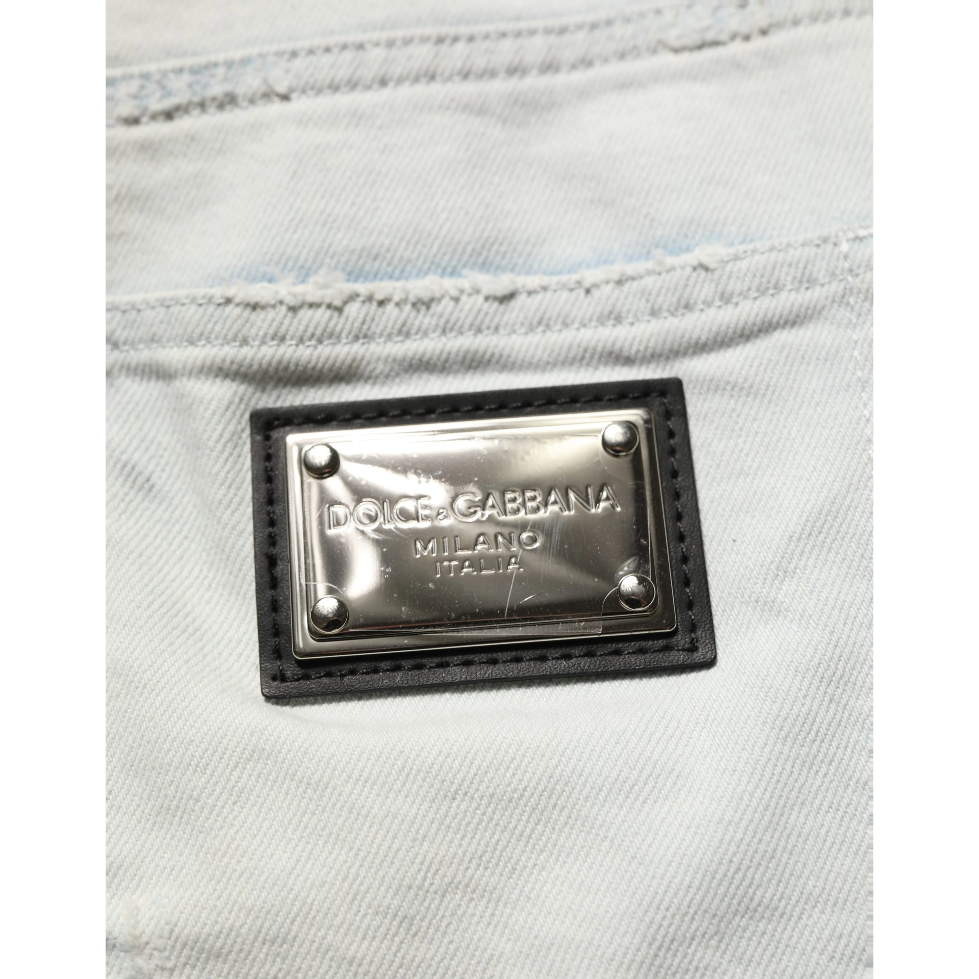 Light Blue Cotton Stretch Skinny Denim Jeans