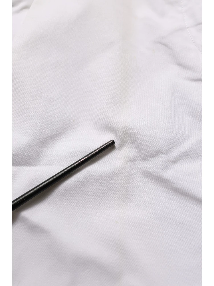 White Mid Waist Cotton Stretch Trouser Pants alternative