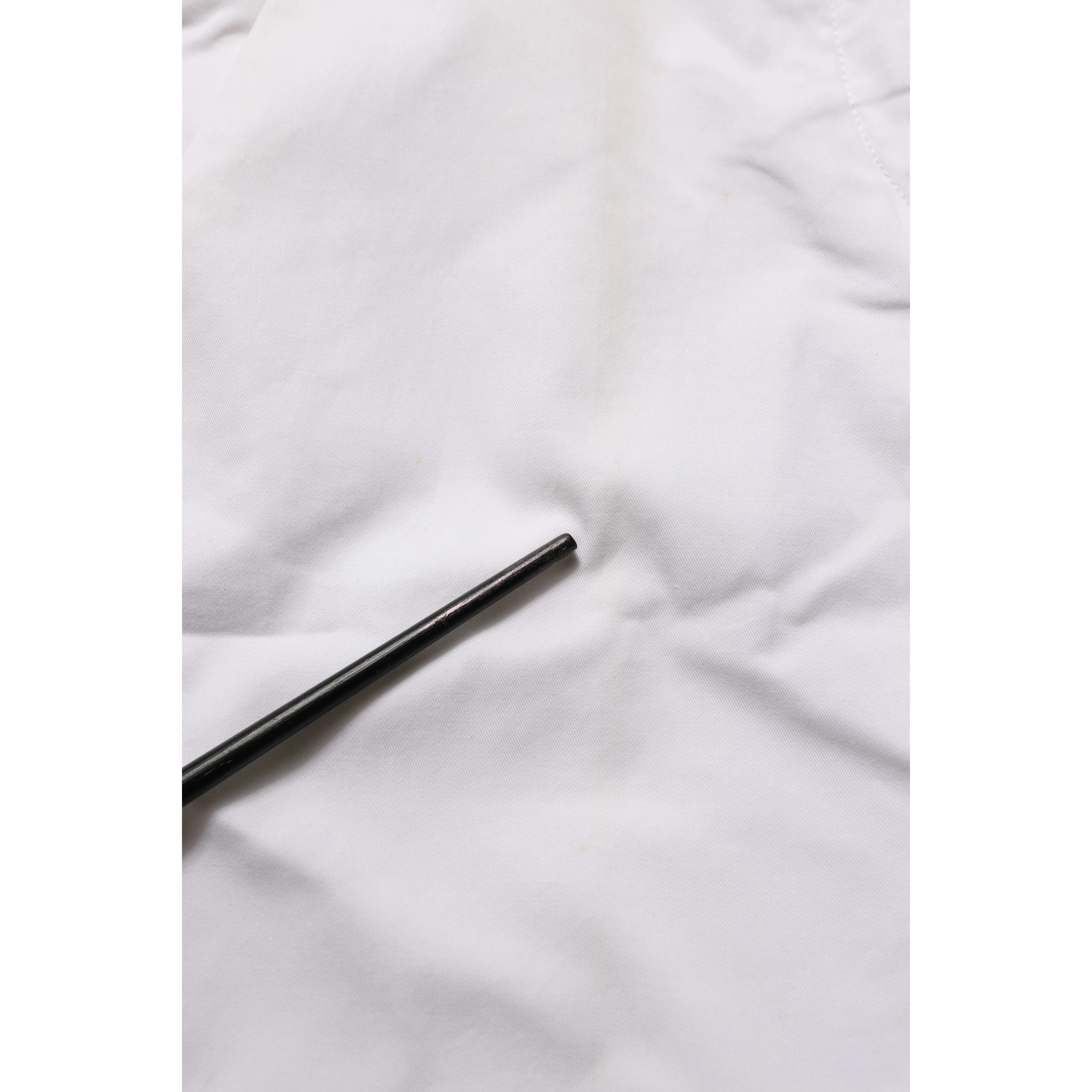 White Mid Waist Cotton Stretch Trouser Pants