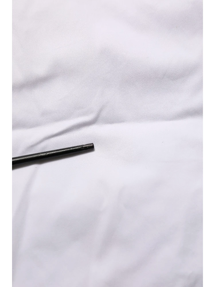 White Mid Waist Straight Cropped Cotton Trouser Pants