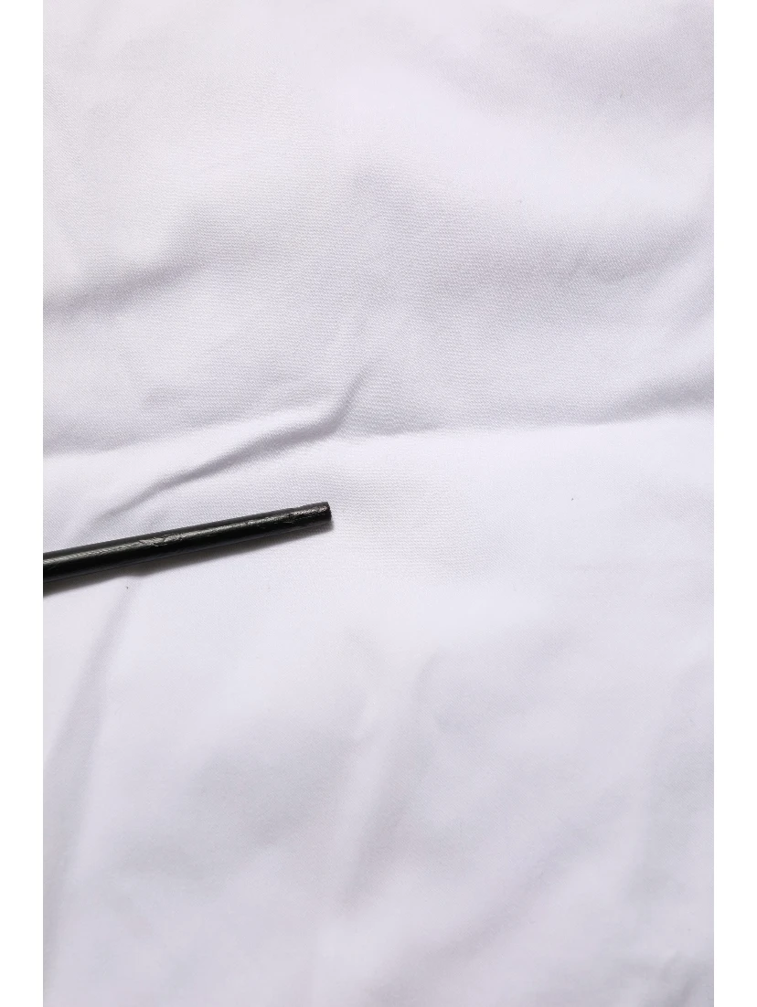 White Mid Waist Straight Cropped Cotton Trouser Pants
