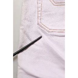 Light Pink Cotton Mid Waist Denim Trouser Jeans