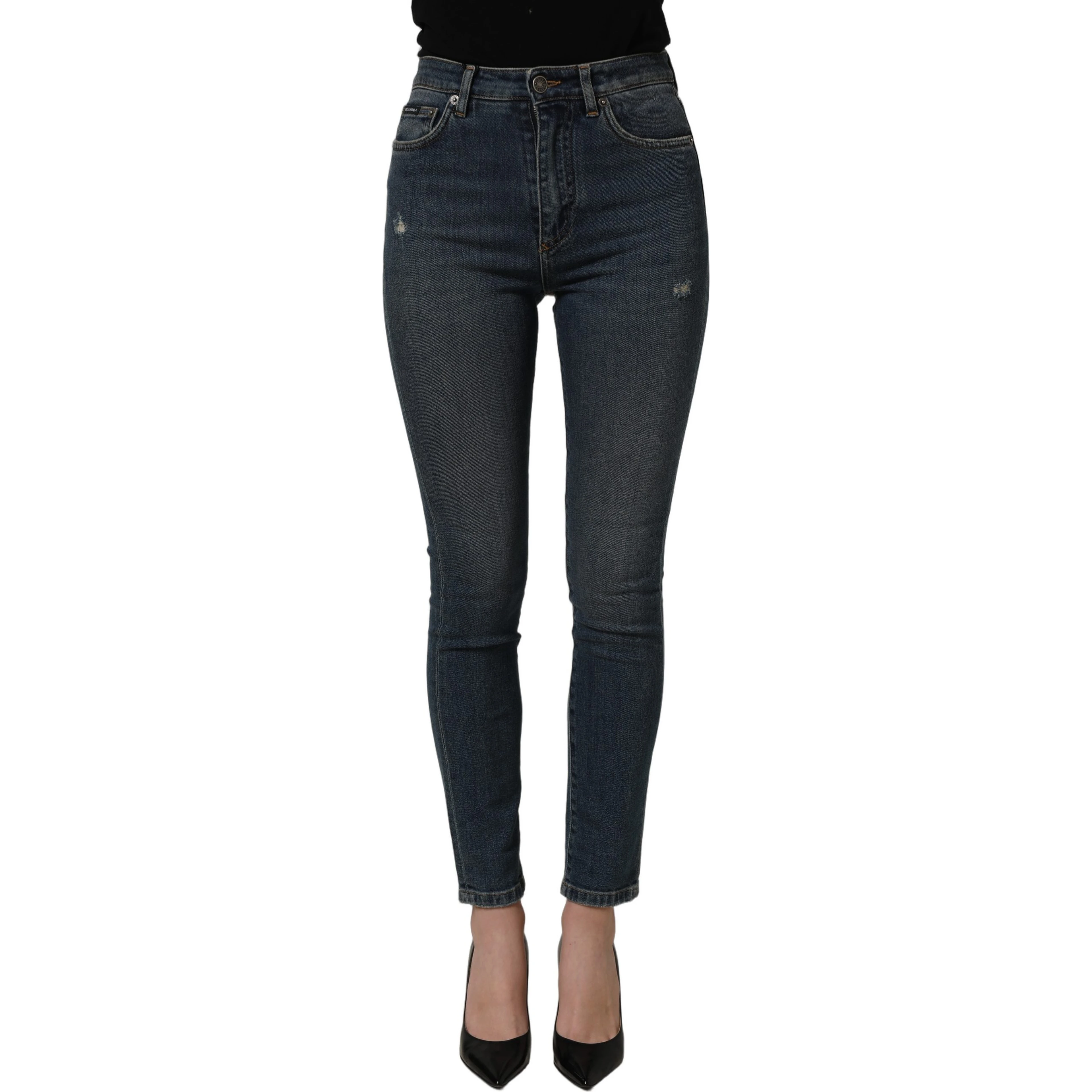 Blue Cotton Stretch Skinny Denim Trouser Jeans