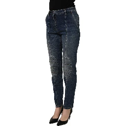 Dark Blue Cotton Stretch Skinny Denim Jeans