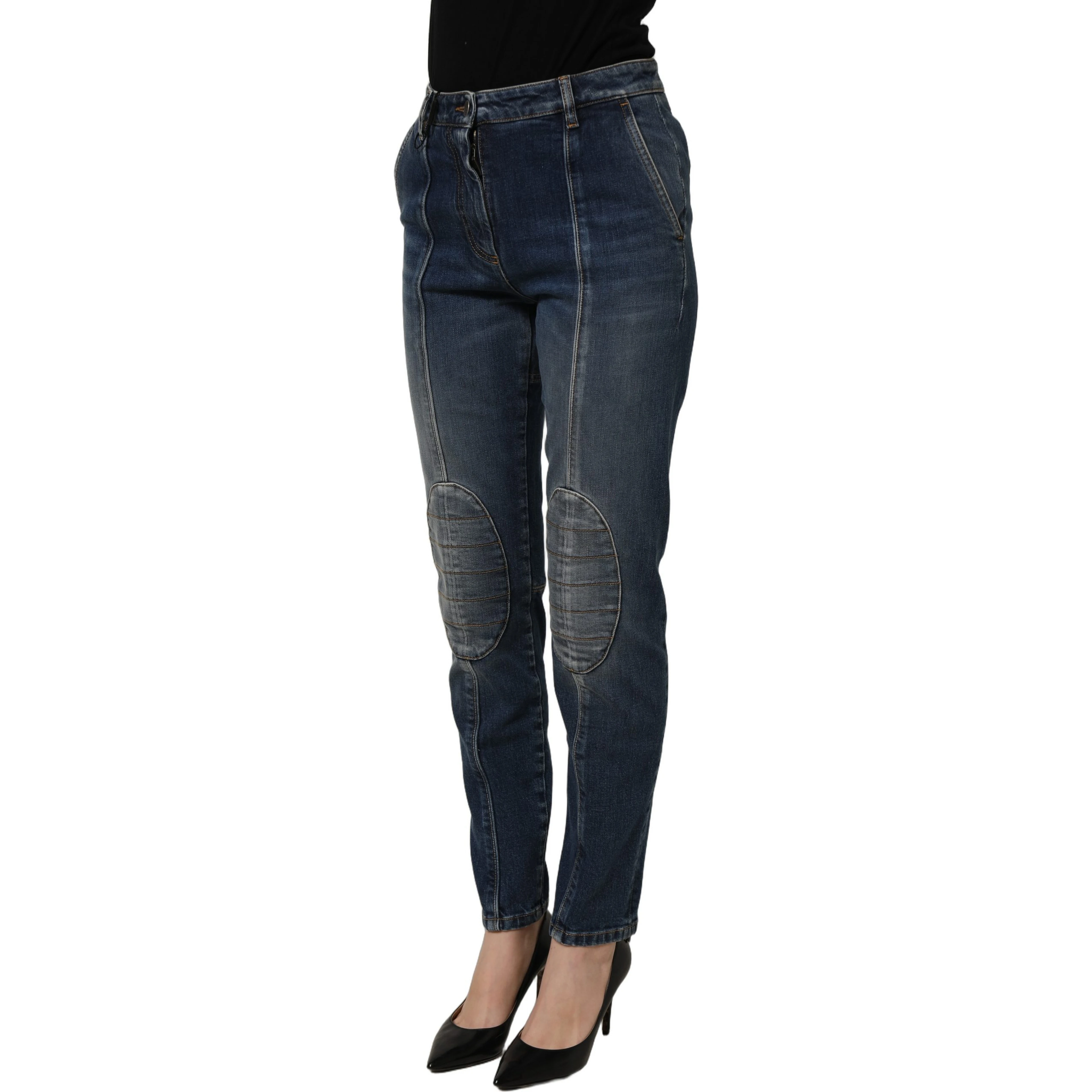Dark Blue Cotton Stretch Skinny Denim Jeans