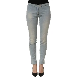 Light Blue Washed Stretch Skinny Denim Trouser Women Jeans