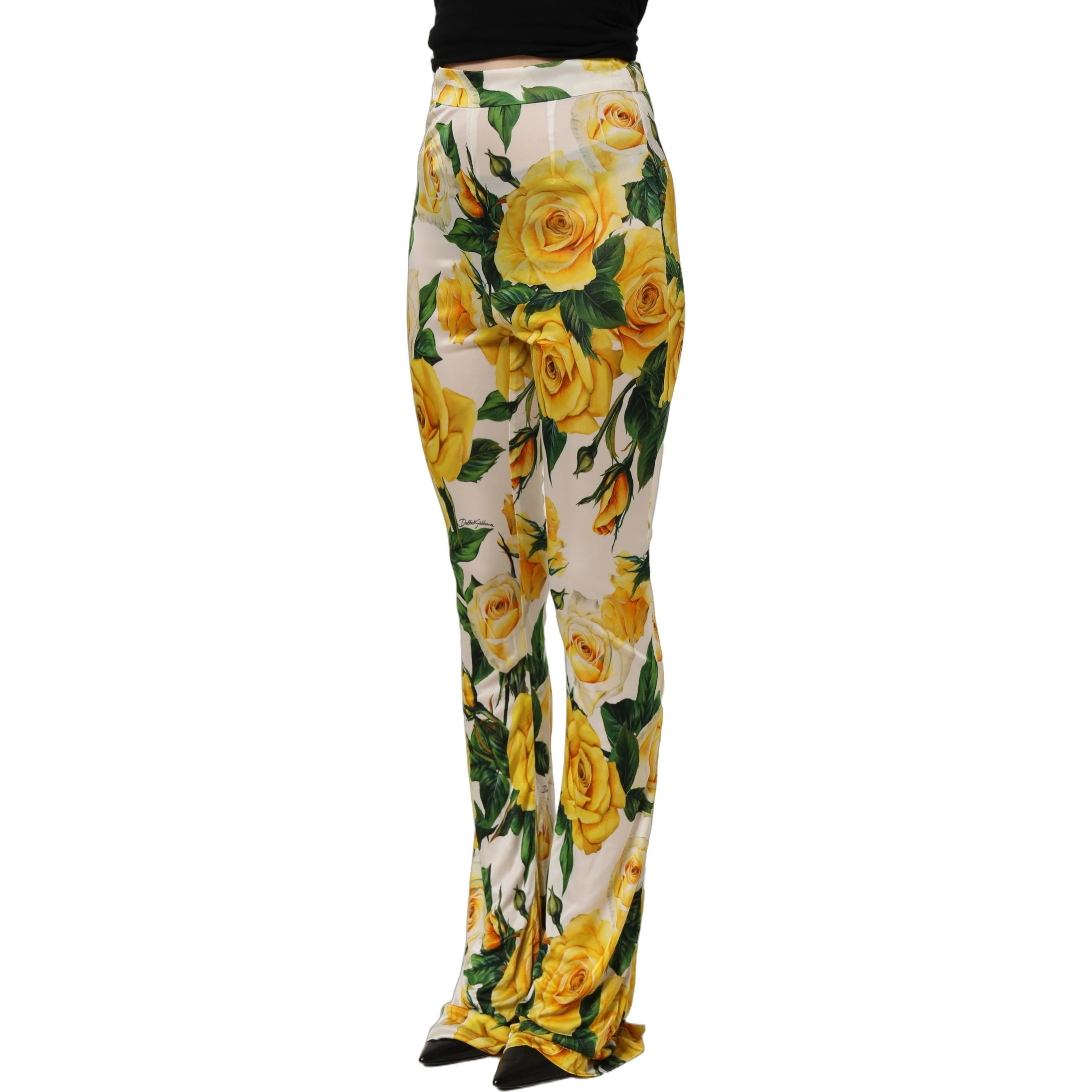 Multicolor Floral High Waist Straight Pants