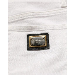White Cotton Stretch Skinny Denim Jeans