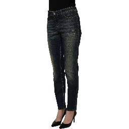 Blue Cotton Stretch Skinny Denim Jeans
