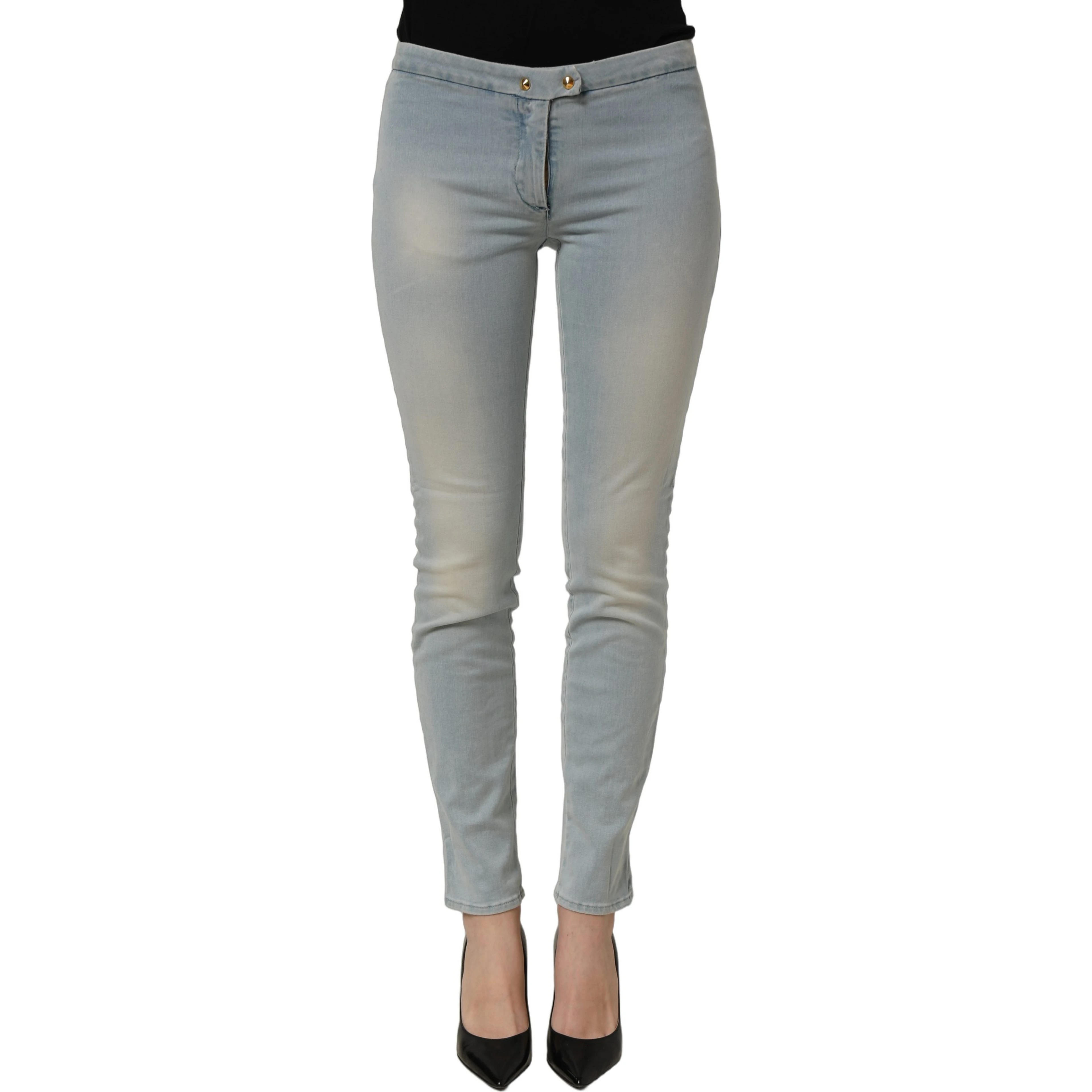 Light Blue Washed Stretch Skinny Denim Trouser Women Jeans