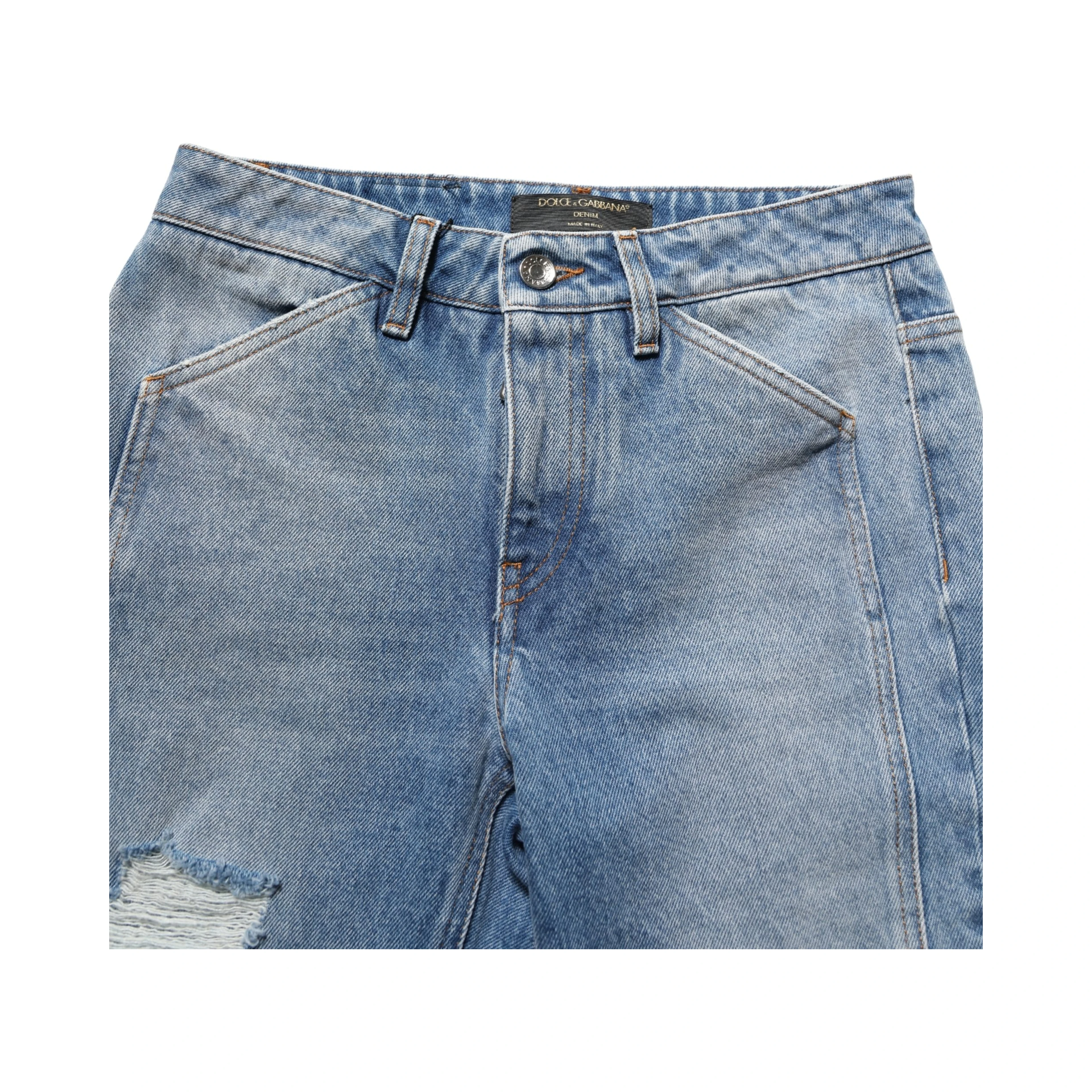 Blue Cotton Boot Cut Denim Trouser Jeans