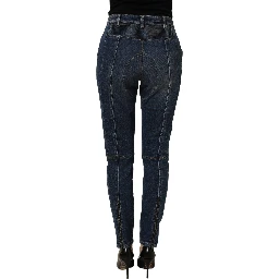 Dark Blue Cotton Stretch Skinny Denim Jeans