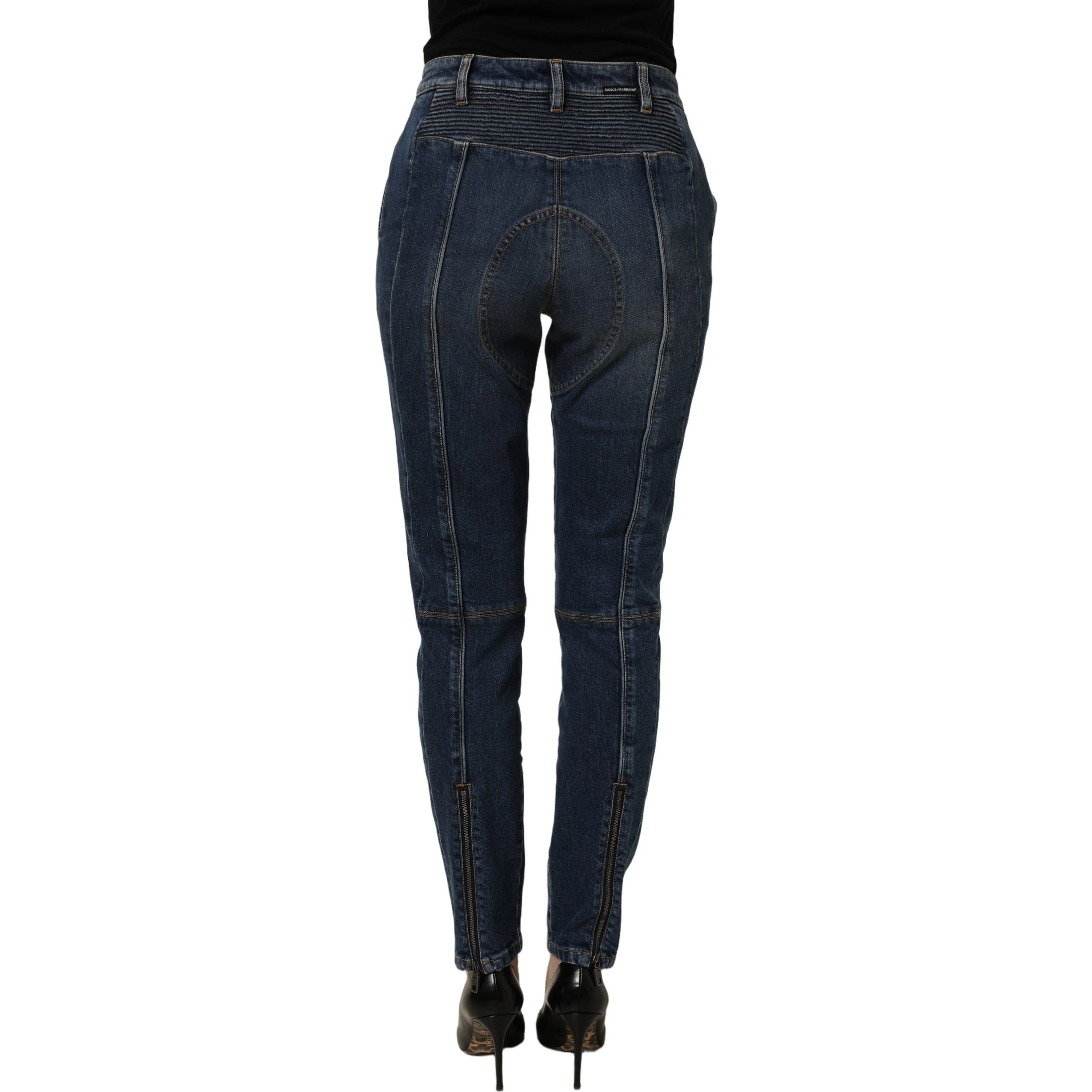 Dark Blue Cotton Stretch Skinny Denim Jeans