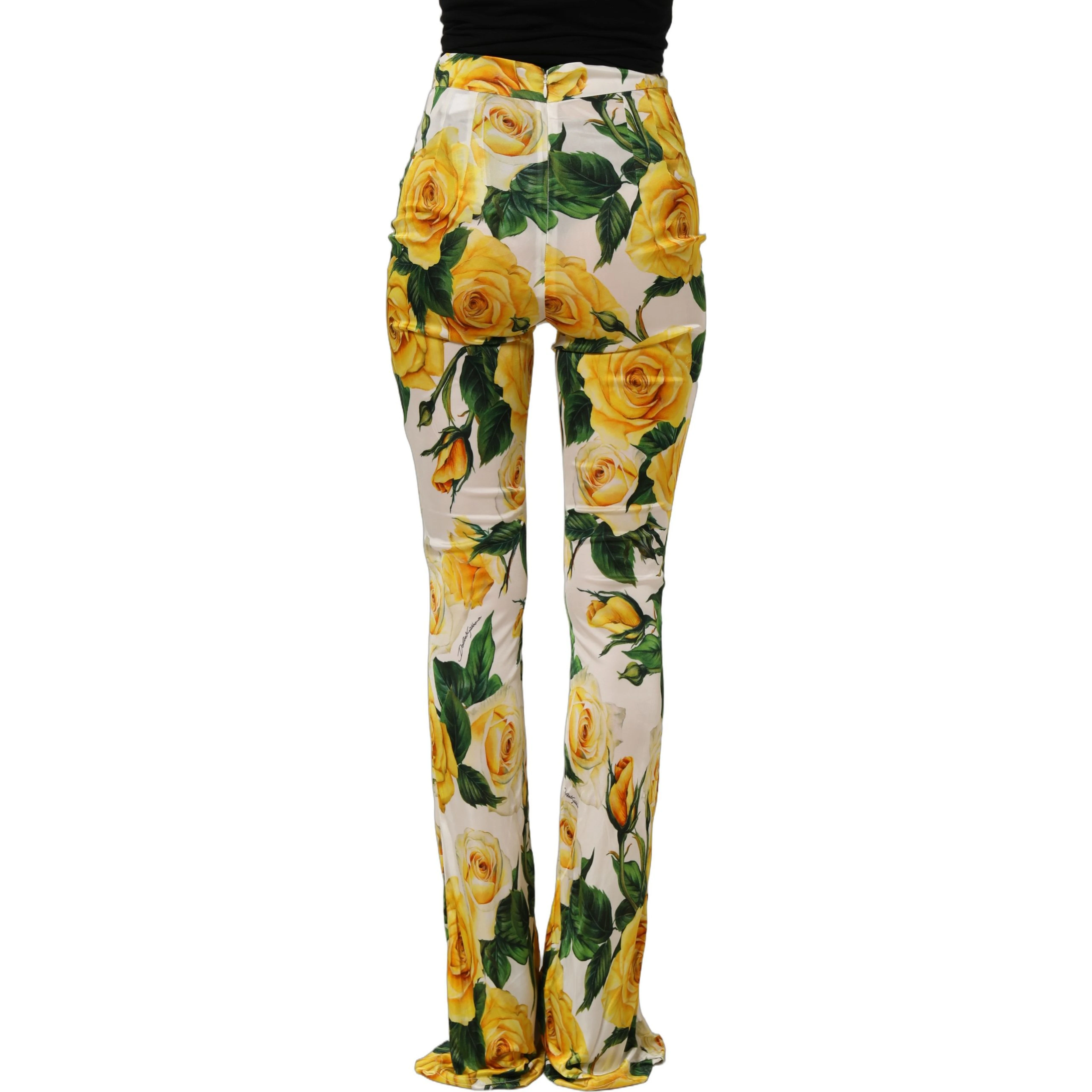 Multicolor Floral High Waist Straight Pants