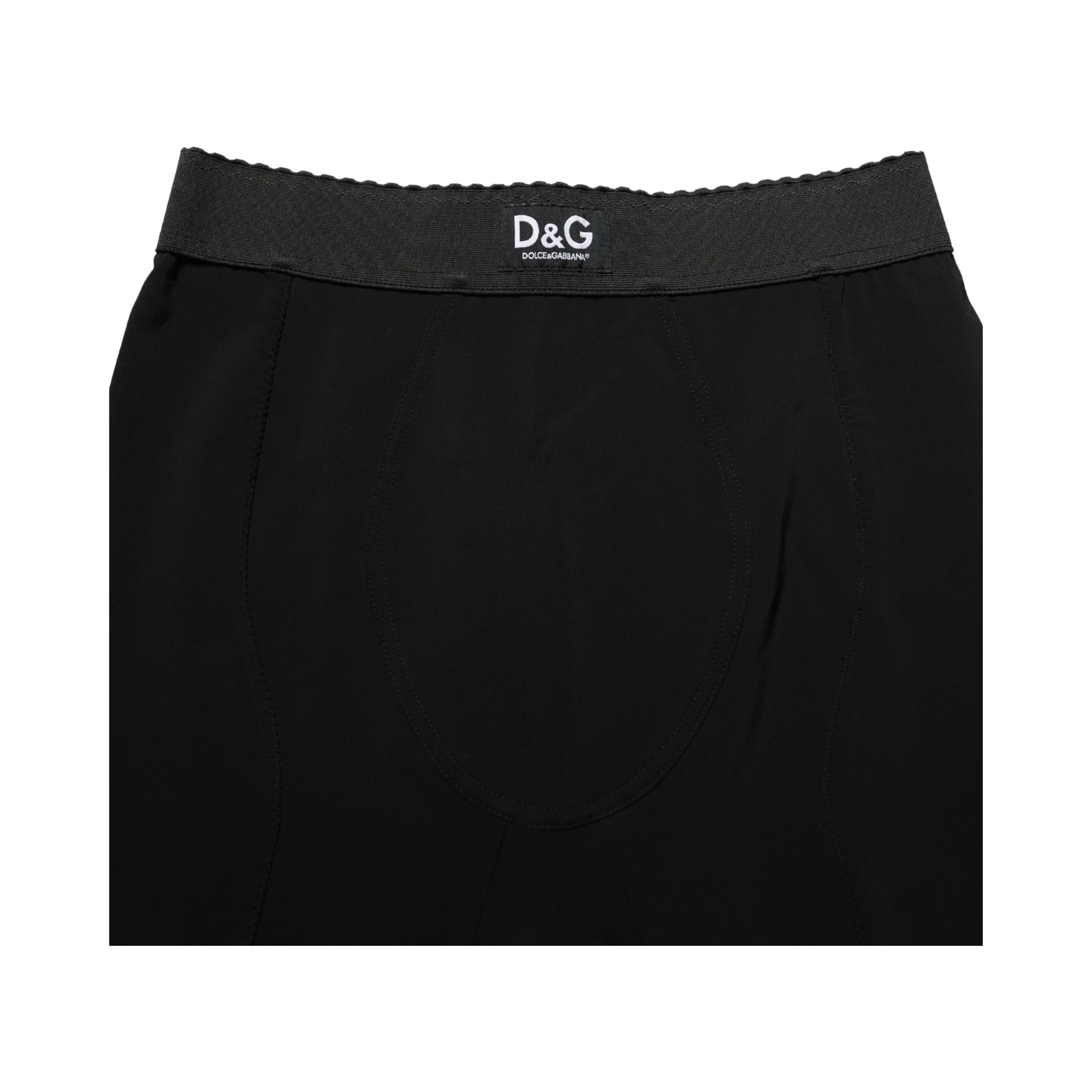 Black Viscose High Waist Capri Trouser Pants