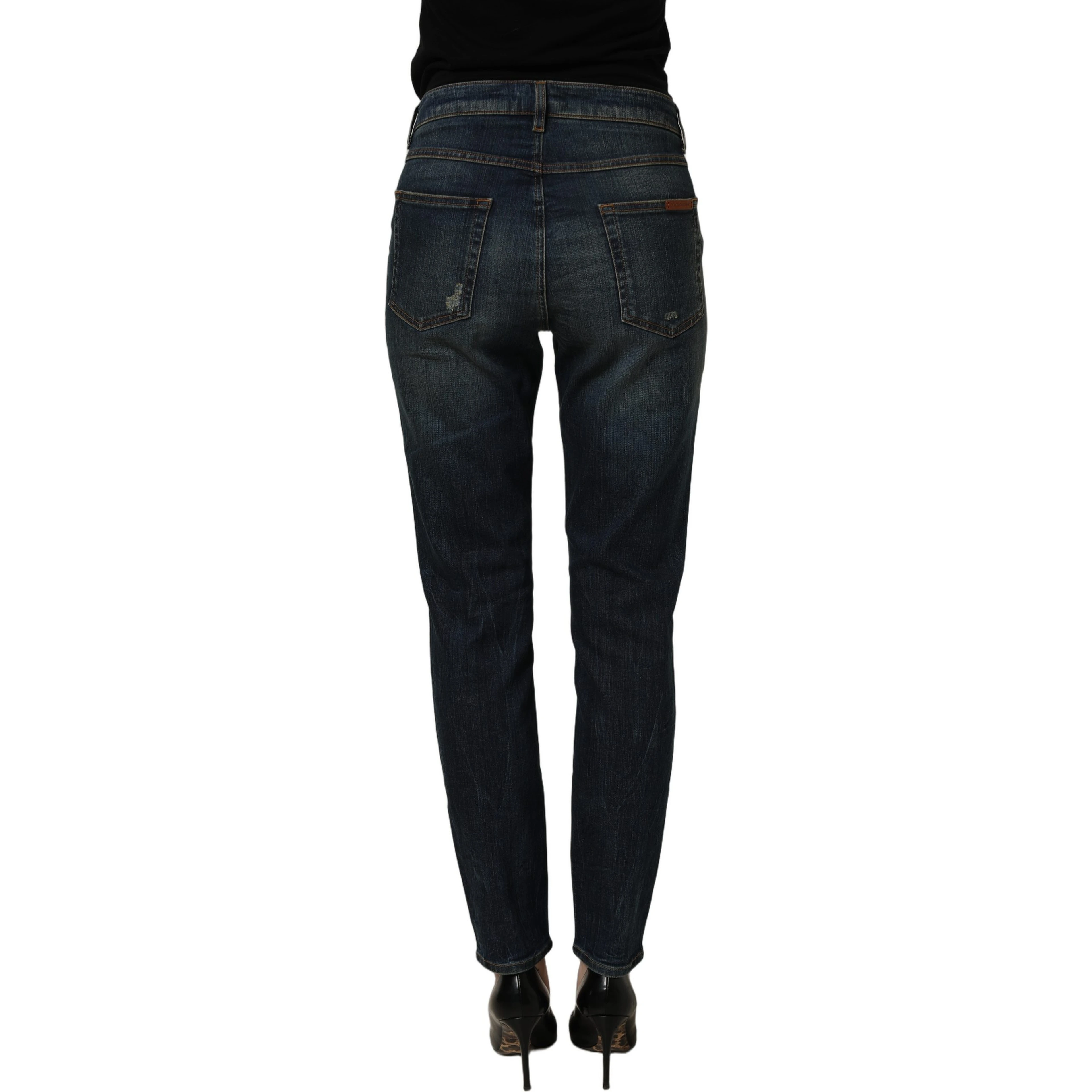 Blue Cotton Stretch Skinny Denim Jeans