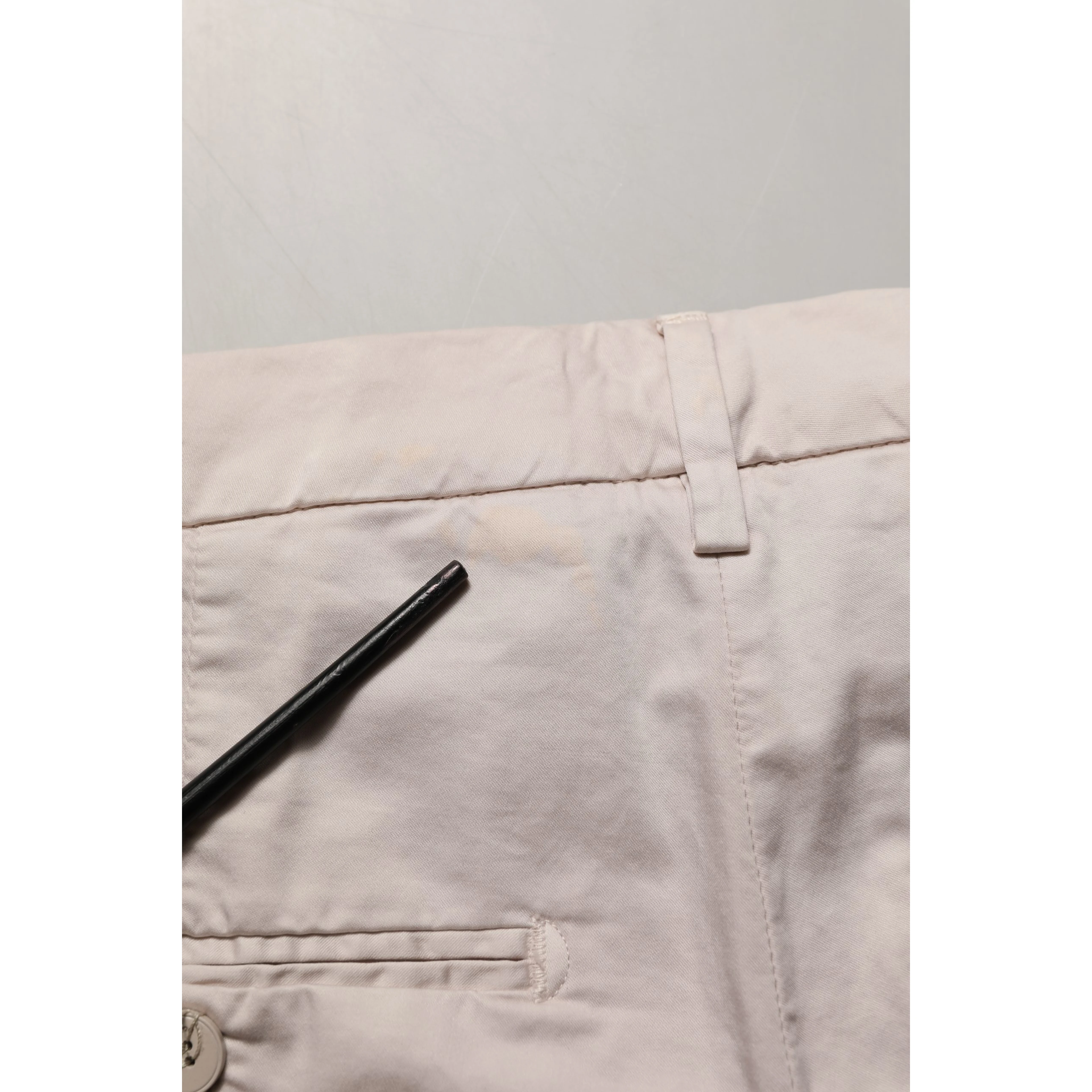 Beige Low Waist Tapered Women Cropped Trousers Pants