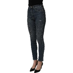 Blue Cotton Stretch Skinny Denim Trouser Jeans