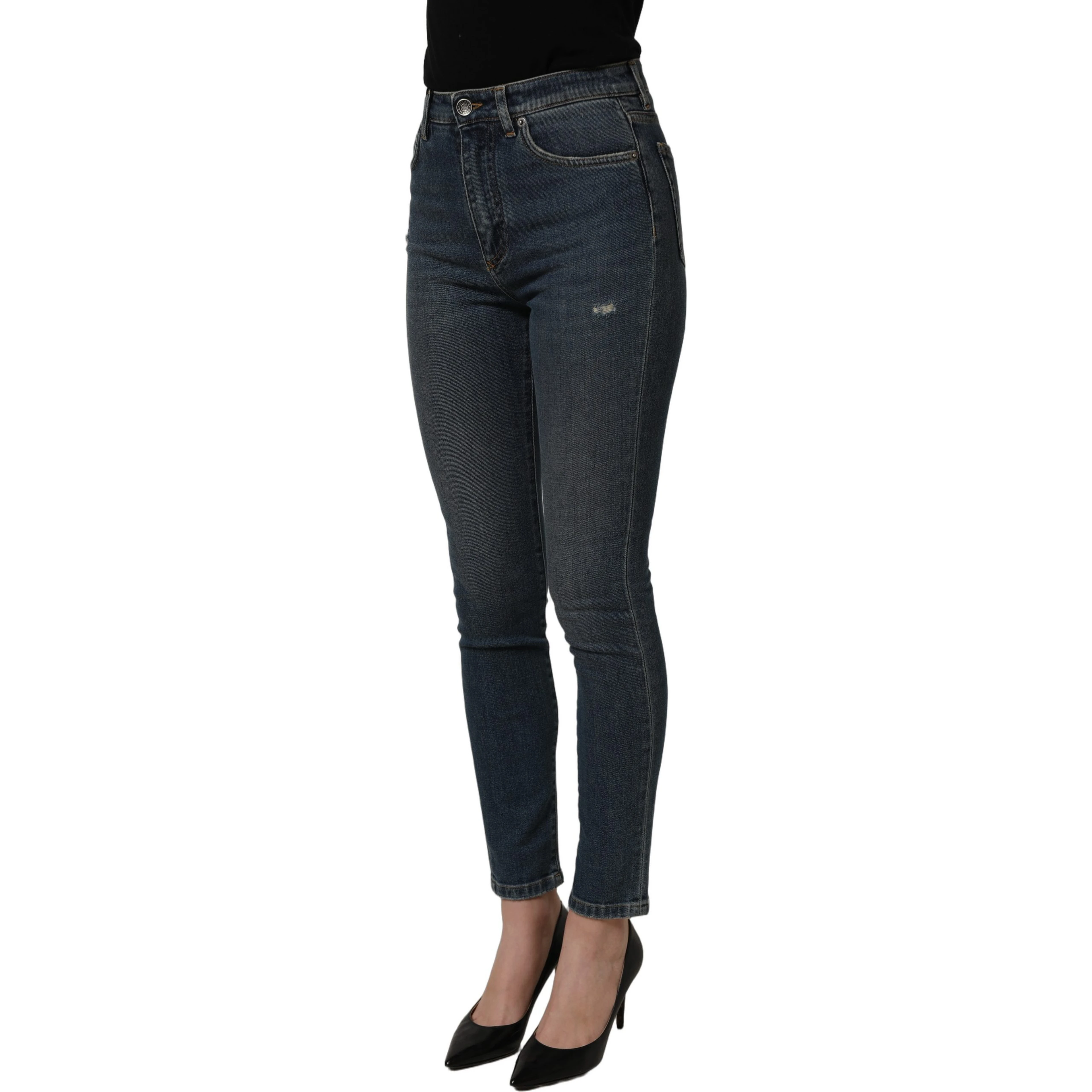 Blue Cotton Stretch Skinny Denim Trouser Jeans