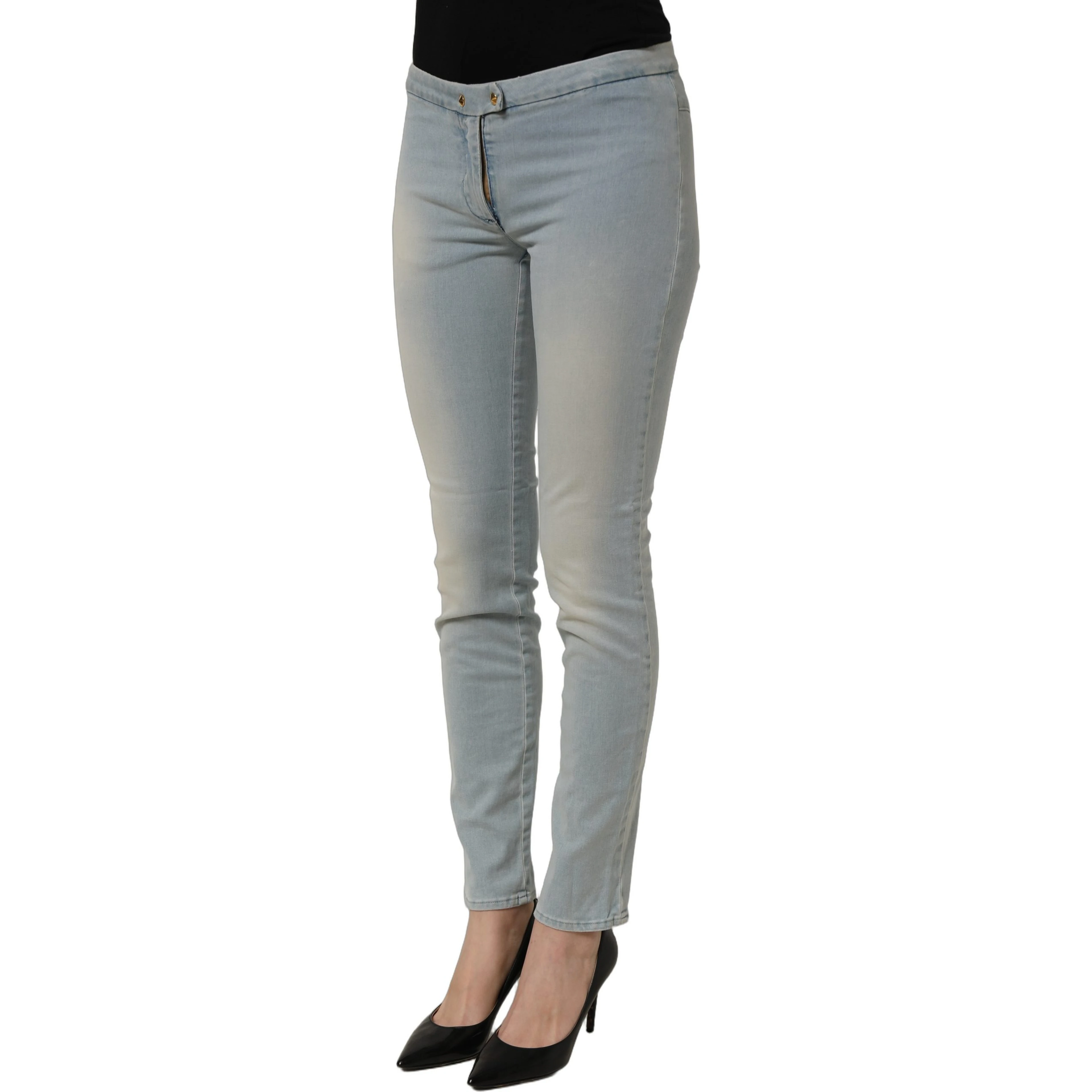 Light Blue Washed Stretch Skinny Denim Trouser Women Jeans