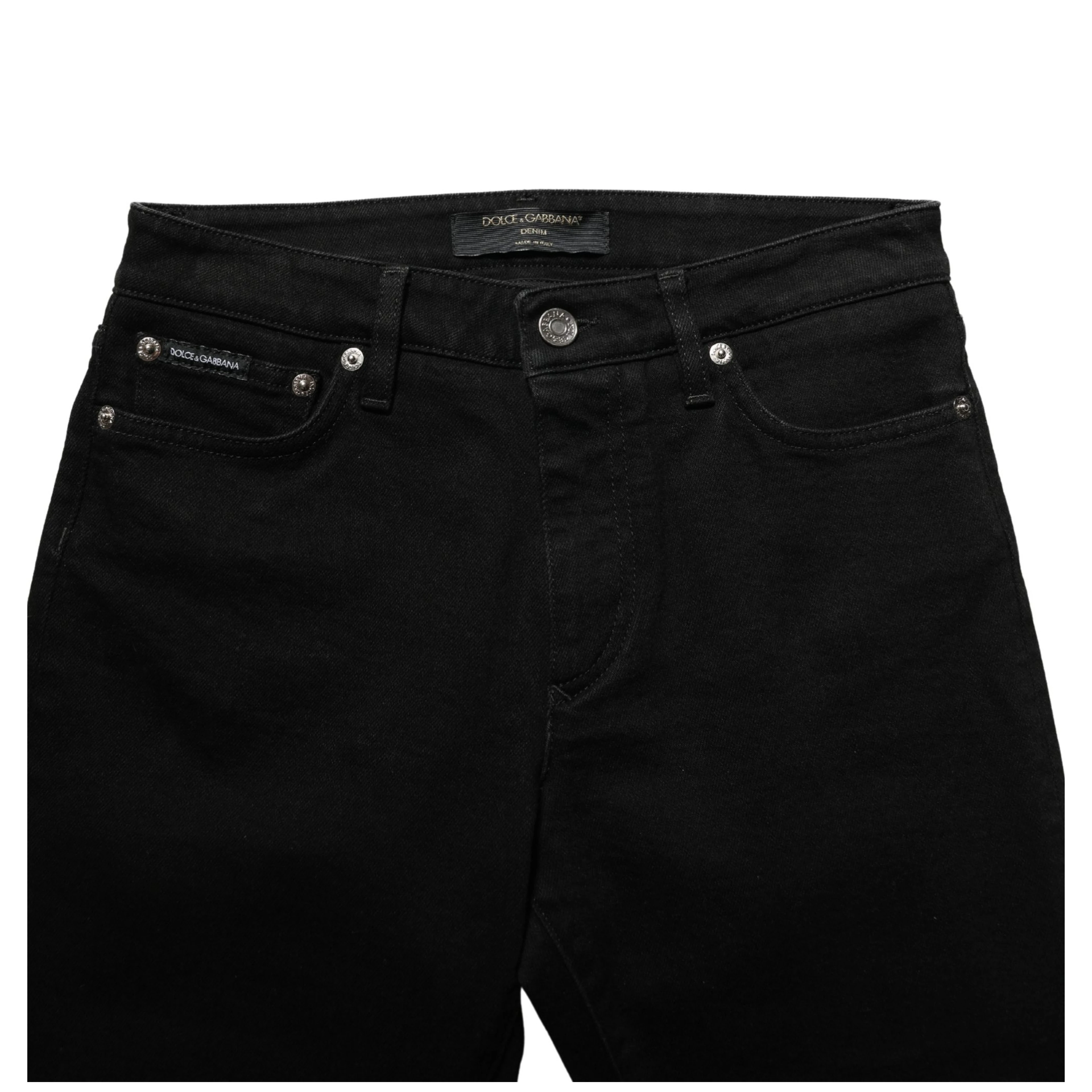 Black Cotton Stretch Skinny Denim Jeans