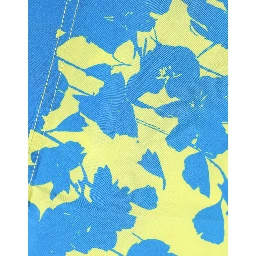 Blue Yellow Floral Boxer Shorts Beachwear Swimwear