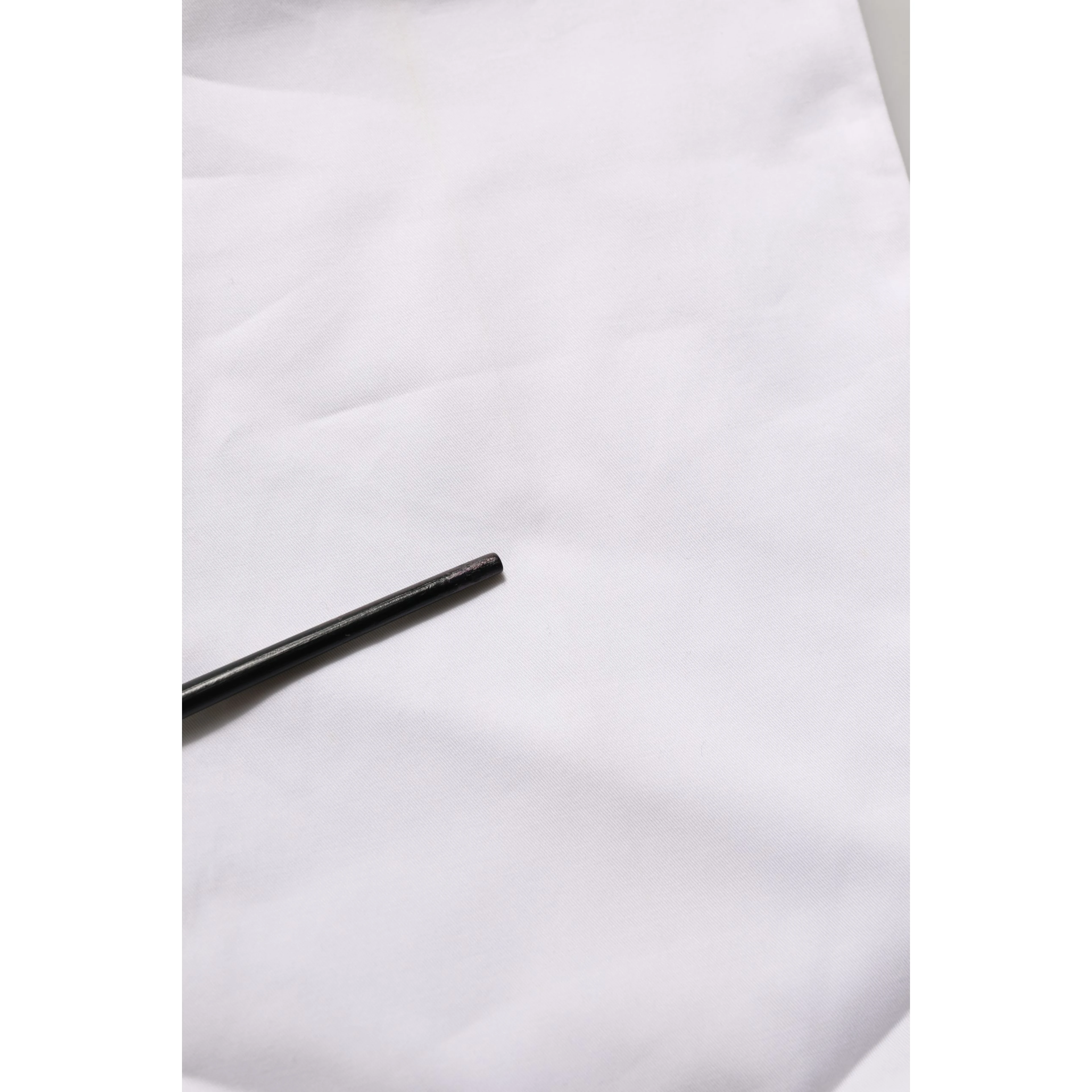 White Mid Waist Cotton Stretch Trouser Pants
