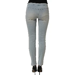 Light Blue Washed Stretch Skinny Denim Trouser Women Jeans