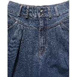 Dark Blue Cotton Stretch Tapered Denim Jeans