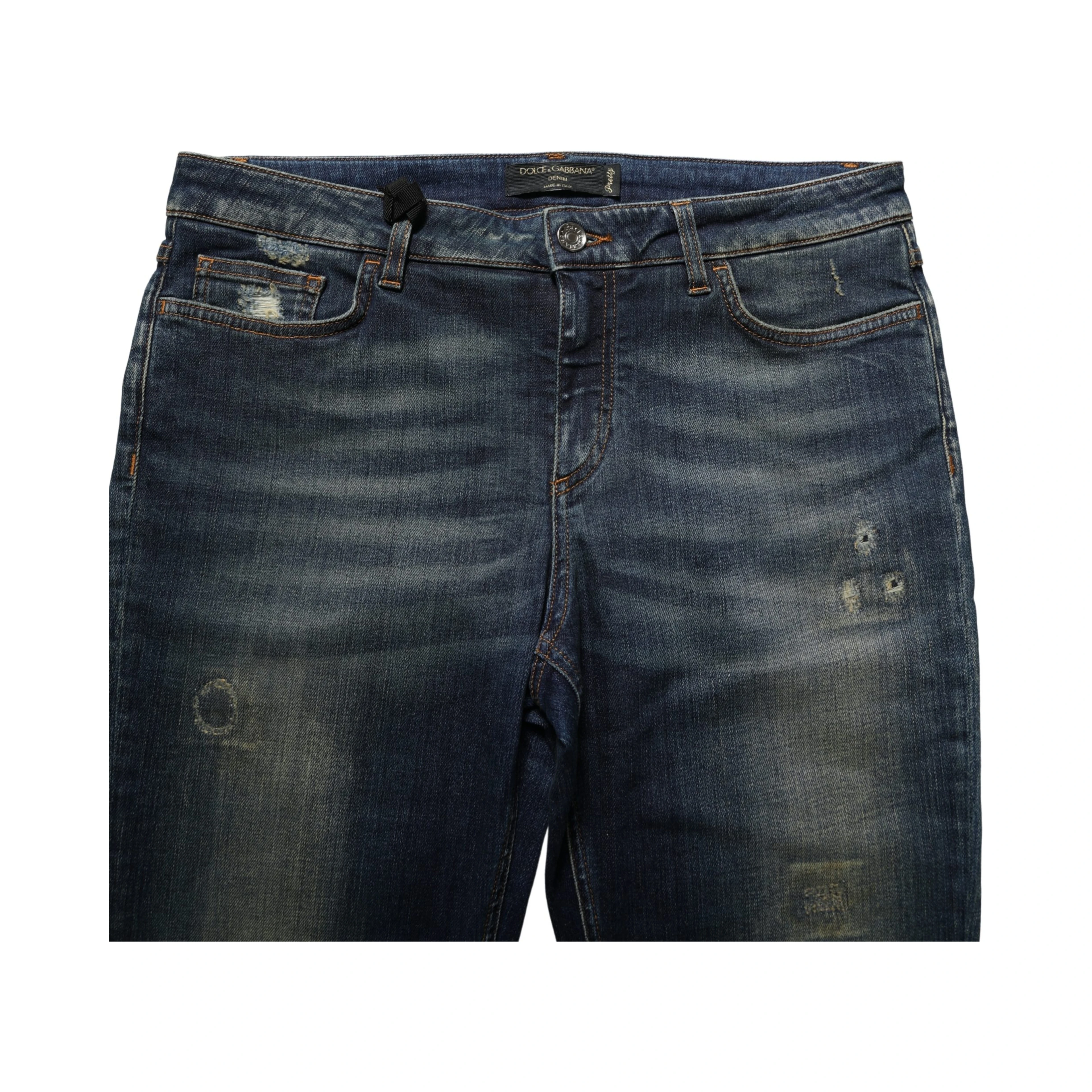 Blue Cotton Stretch Skinny Denim Jeans