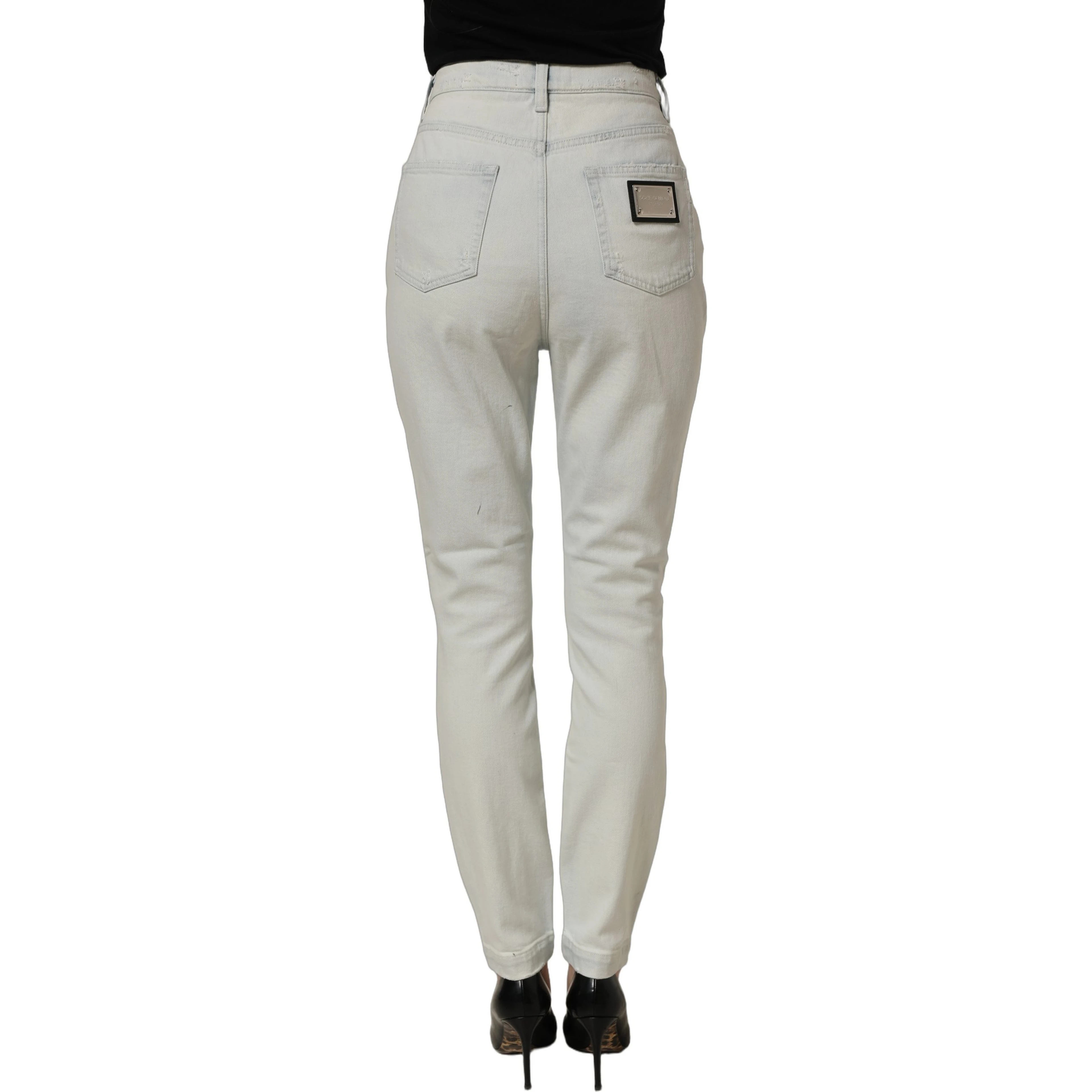 Light Blue Cotton Stretch Skinny Denim Jeans