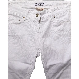 White Cotton Stretch Skinny Denim Jeans