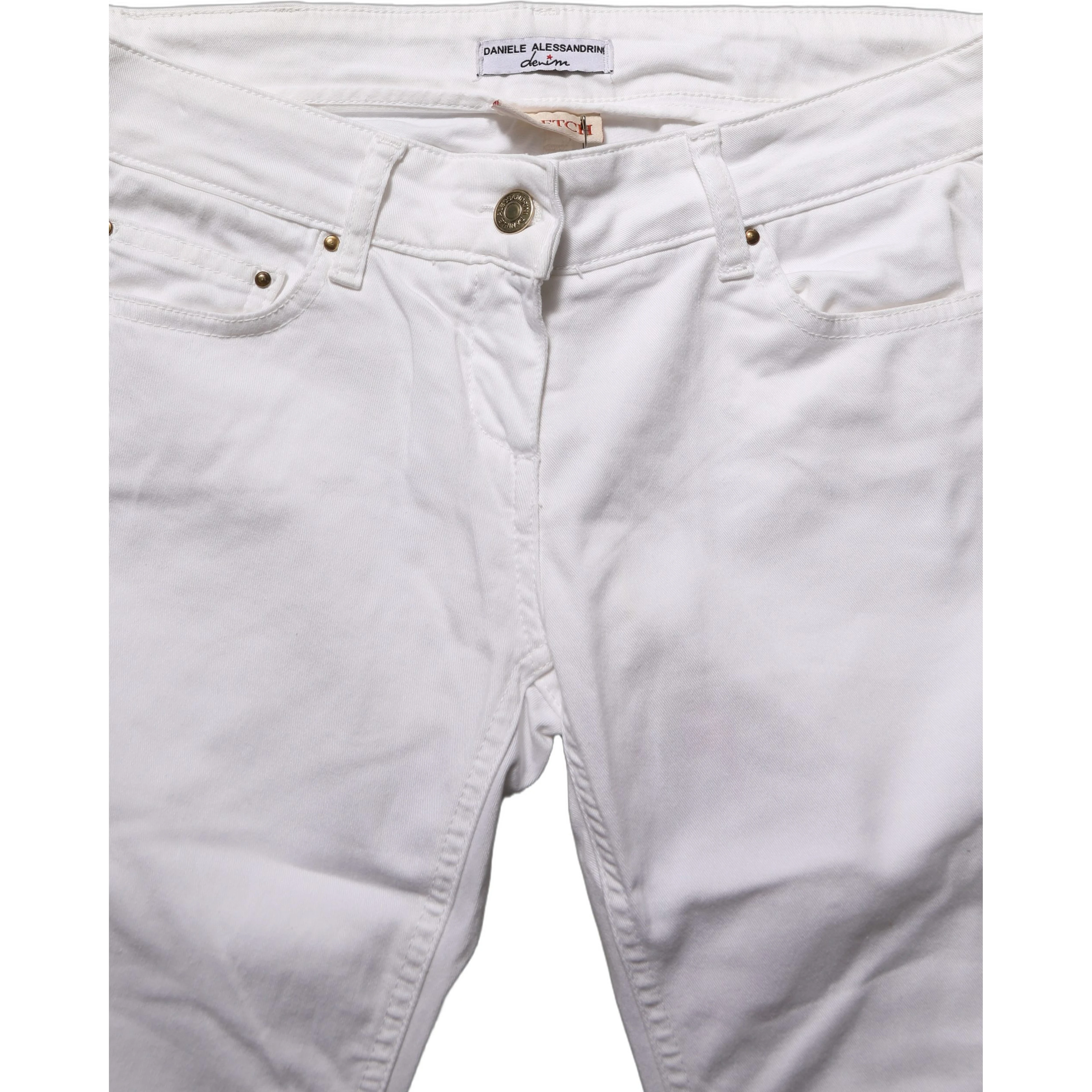 White Cotton Stretch Skinny Denim Jeans