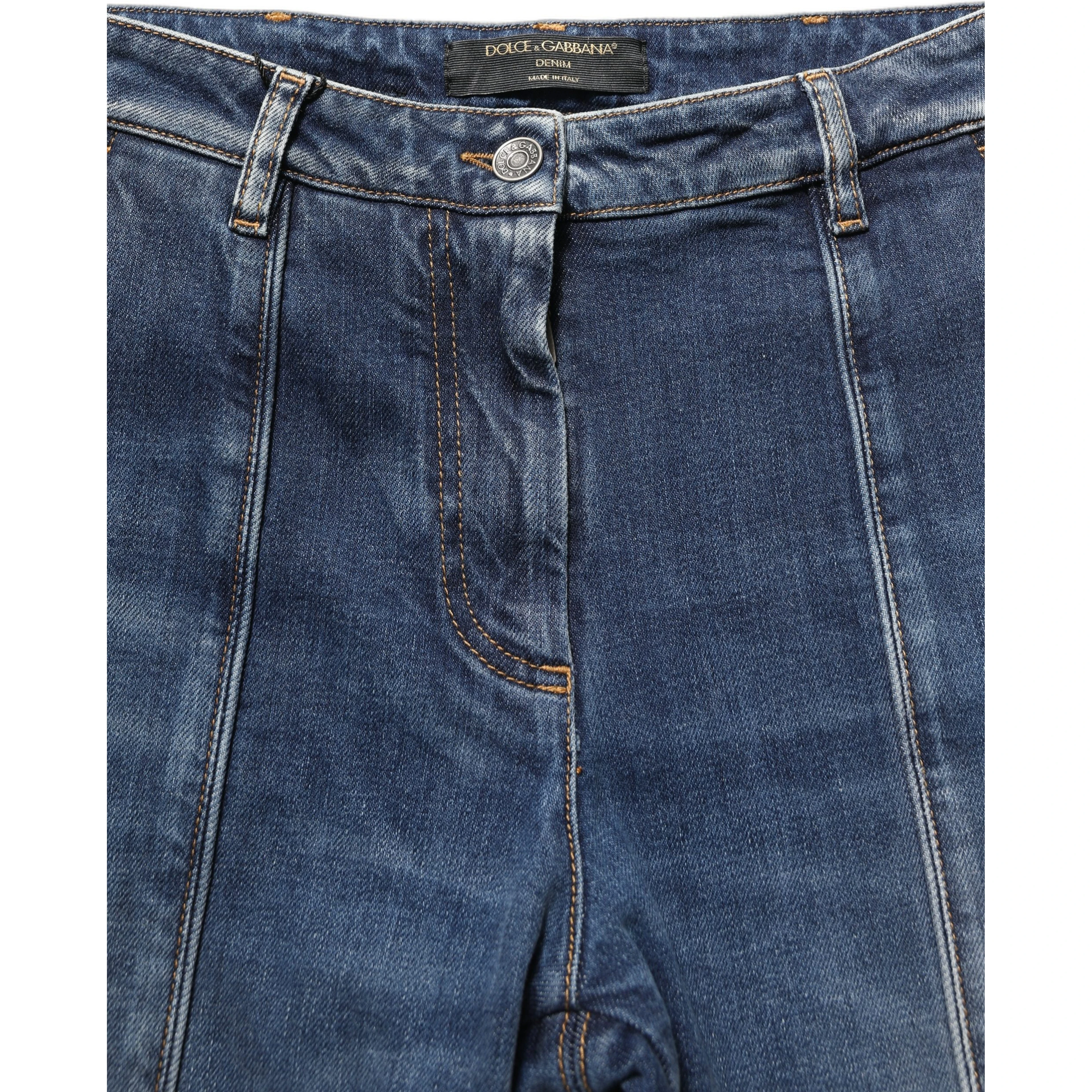 Dark Blue Cotton Stretch Skinny Denim Jeans