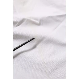 White Mid Waist Cotton Stretch Trouser Pants