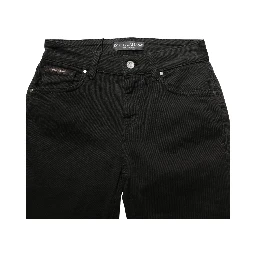 Black Cotton Stretch Skinny Denim Jeans