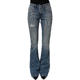 Blue Cotton Boot Cut Denim Trouser Jeans