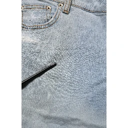Light Blue High Waist Tapered Denim Cotton Stretch Jeans