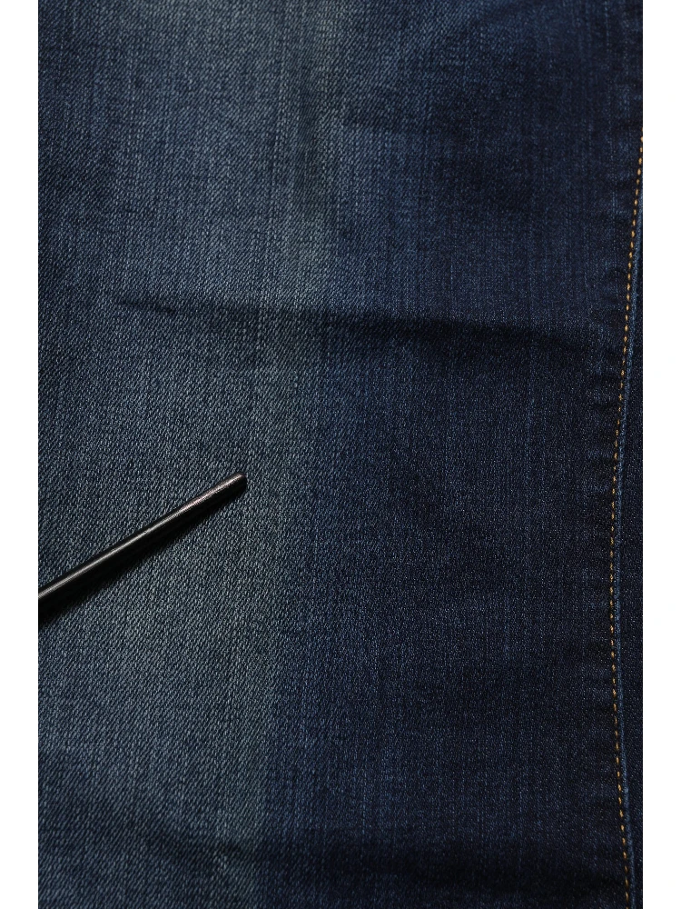 Dark Blue Washed Mid-Waisted Flared Denim Casual Jeans